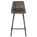 Chaise de bar en métal gris 47x43x95 cm
