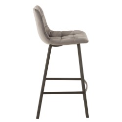 Chaise de bar en métal gris 47x43x95 cm