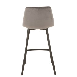 Chaise de bar en métal gris 47x43x95 cm