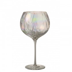 Verre à vin irrégulier en verre transparent H21cm
