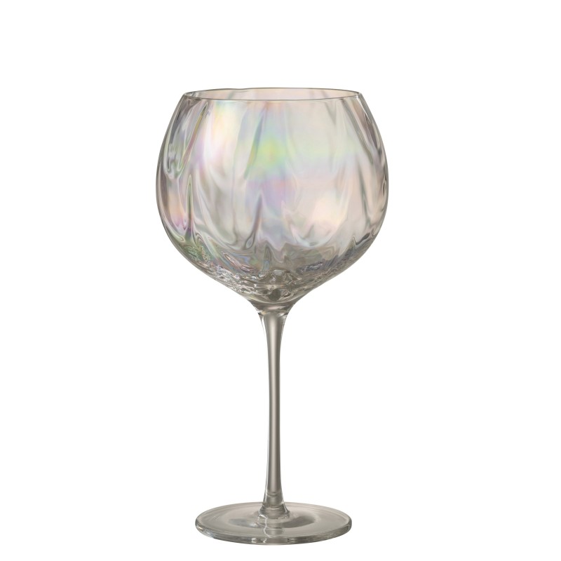 Verre à vin irrégulier en verre transparent H21cm