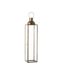 Lanterna quadrata in metallo Bronzo 14x14x69cm