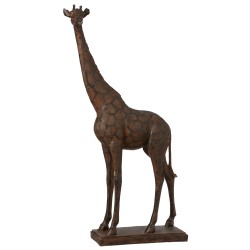 Jirafa de resina marrón 43 x 19 x 81,5 cm