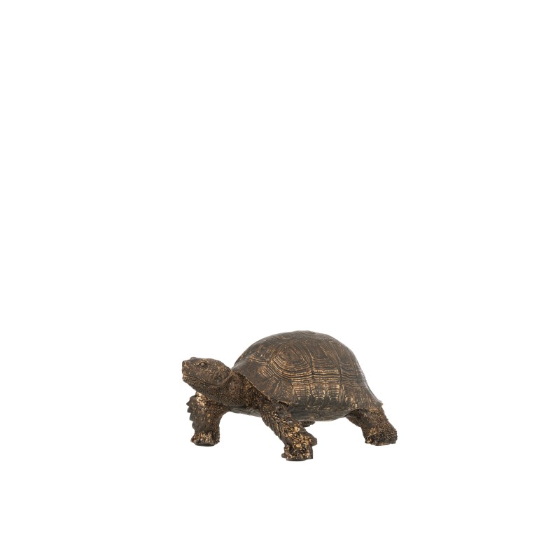 Tortue en résine bronze 19x12x9 cm