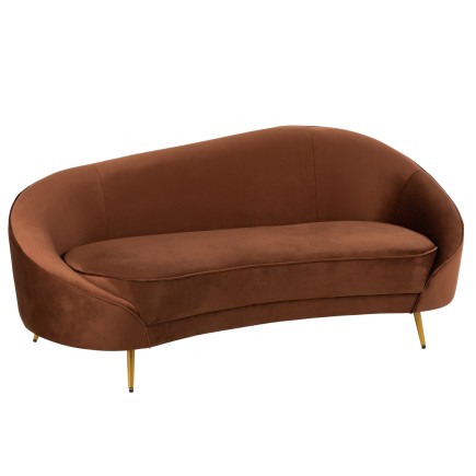 Sofá de madera marrón de 180x85x79 cm