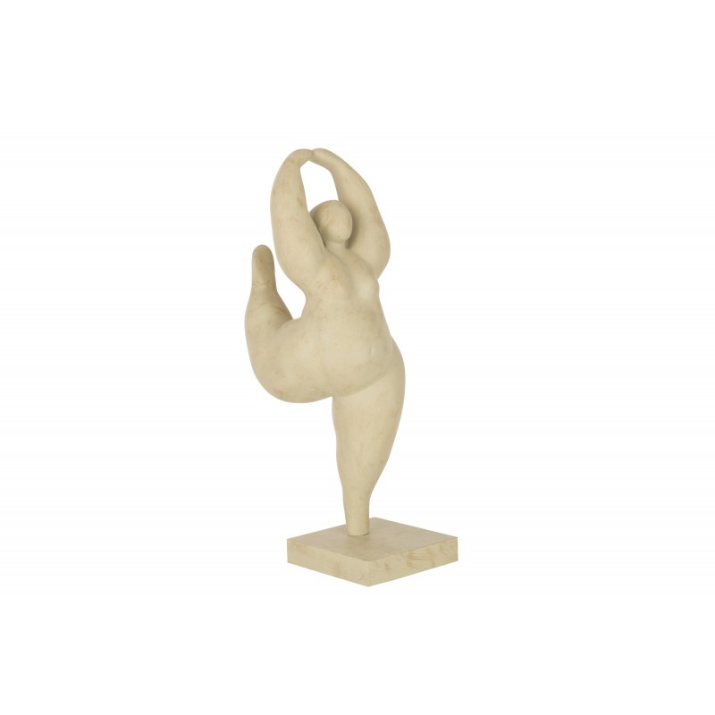 Figurine en résine beige 19x17.5x51.5 cm