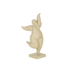 Figurina de resina beige de 30x18x52 cm