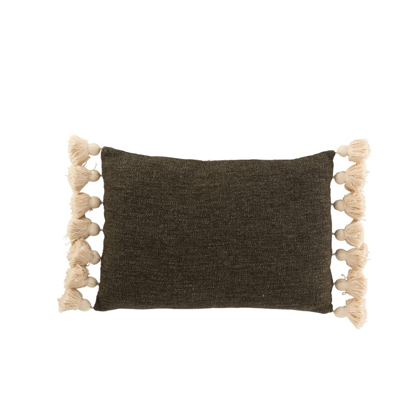 Coussin rectangulaire en polyester Vert 67x36x6cm