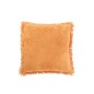 Cuscino quadrato con frange di cotone arancione 50x50cm Cuscino quadrato con frange di cotone arancione 50x50cm