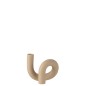 Bougeoir torsion en céramique beige 17x12x14 cm Bougeoir torsion en céramique beige 17x12x14 cm