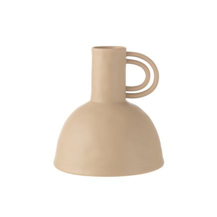 Jarra renacentista de cerámica beige de 23x23x24cm