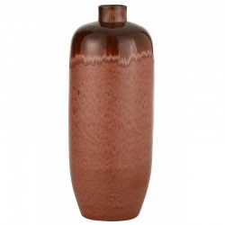 Vase ovale en céramique rouge 34x34x89 cm
