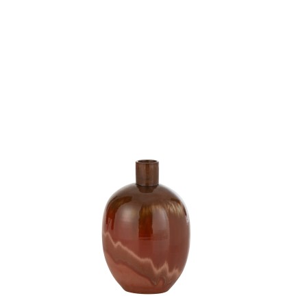 Vase en céramique rouge 23x23x35 cm