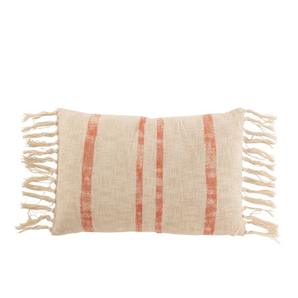 Coussin rectangulaire en Textile orange 75x40x12cm