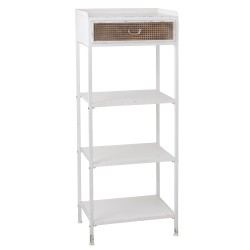 ETAGERE 1 TIROIR+ 3 PLANCHES METAL BLANC