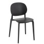 Chaise en plastique noir 53x40x82 cm Chaise en plastique noir 53x40x82 cm