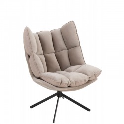 Chaise relax sur cadre avec coussin en métal gris 78x73x92 cm