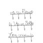 Set de 3 suspensions de Noël en métal noir 41.5x4.5x14 cm