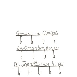 Set de 3 suspensions de Noël en métal noir 45.5x4.5x13 cm