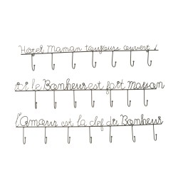 Set de 3 suspensions de Noël en métal noir 77x12.5x4 cm