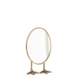 MIROIR SUR PATTES DE CANARD METAL/VERRE OR SMALL