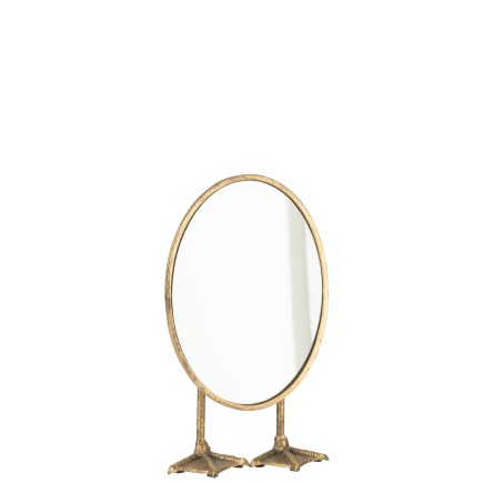 MIROIR SUR PATTES DE CANARD METAL/VERRE OR SMALL