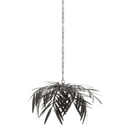 CHANDELIER FEUILLE METAL NOIR