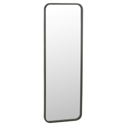 Espejo rectangular de metal negro de 120x3x40 cm.