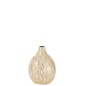 Vase goutte en bois beige 25x25x34 cm Vase goutte en bois beige 25x25x34 cm