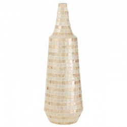 Vase en bois beige 23.5x23.5x70 cm