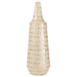 Vase en bois beige 23.5x23.5x70 cm