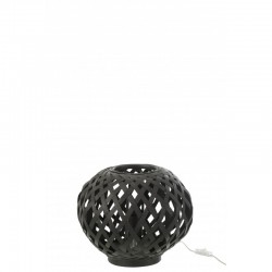 Lampe de table en bois noir 30x30x24.5 cm