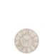Horloge chiffres romains en bois blanc 58x5x58 cm