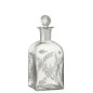 Decanter quadrato con motivo in vetro H23cm Decanter quadrato con motivo in vetro H23cm