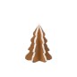 Arbre décoratif imitation pain d’épice en pic marron et blanc 14x14x18cm