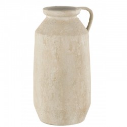 Vase avec anses en céramique gris 26x21x45 cm