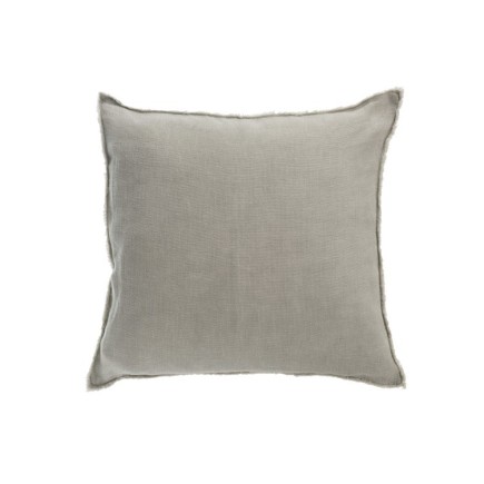 Coussin délavé en lin vert 45x45cm