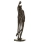 Figurine couple en polyrésine brun foncé 11x10x37.5 cm Figurine couple en polyrésine brun foncé 11x10x37.5 cm