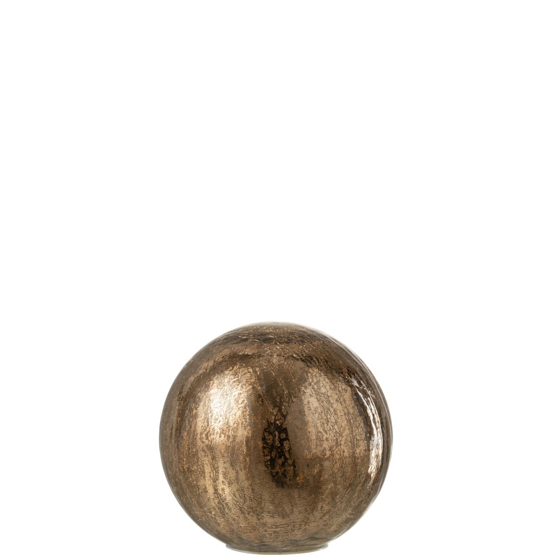 Bola de vidrio marrón LED de 15x15x14 cm