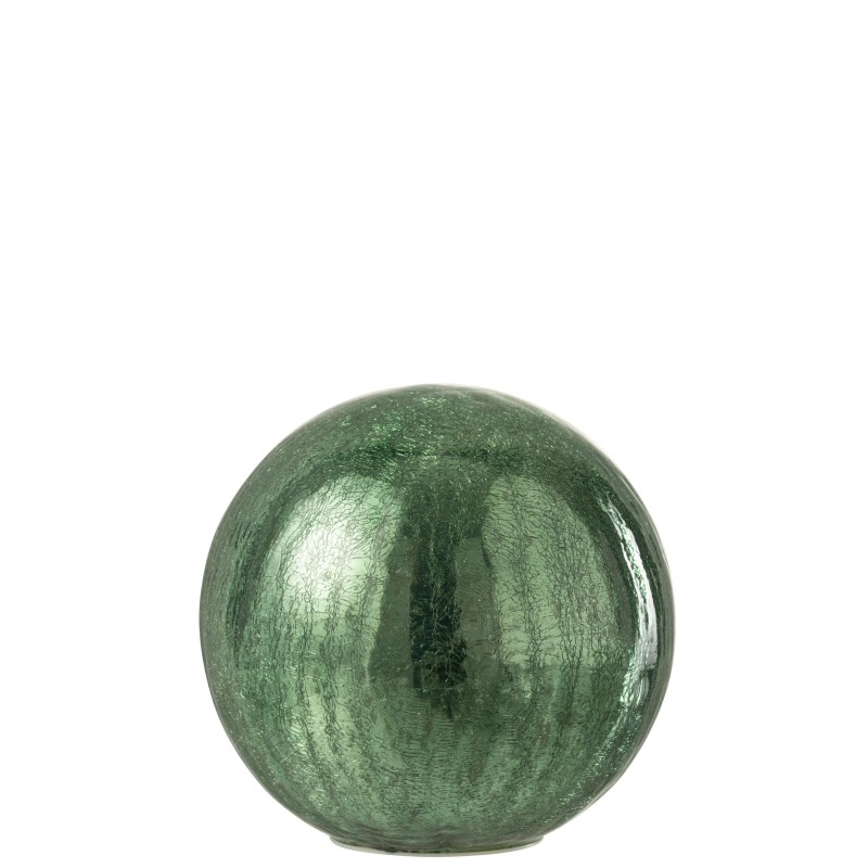 Bola de LED de vidrio verde de 20x20x19 cm