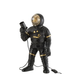 LAMPE DE TABLE ASTRONAUTE POLY NOIR/OR