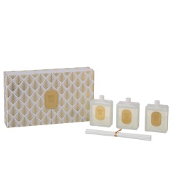 Caja de 3 aceites de 50 ml en vidrio blanco de 5.5x2.5x16 cm