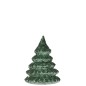 Árbol de Navidad decorativo de vidrio verde helado 12x15cm