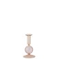 Candelabro de 1 bola de vidrio rosa naranja de 9x16cm