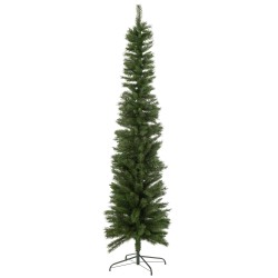 Sapin de Noël artificiel en plastique vert 46.5x46.5x240 cm