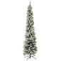 Sapin de Noël artificiel enneigé en plastique vert 57x57x240 cm