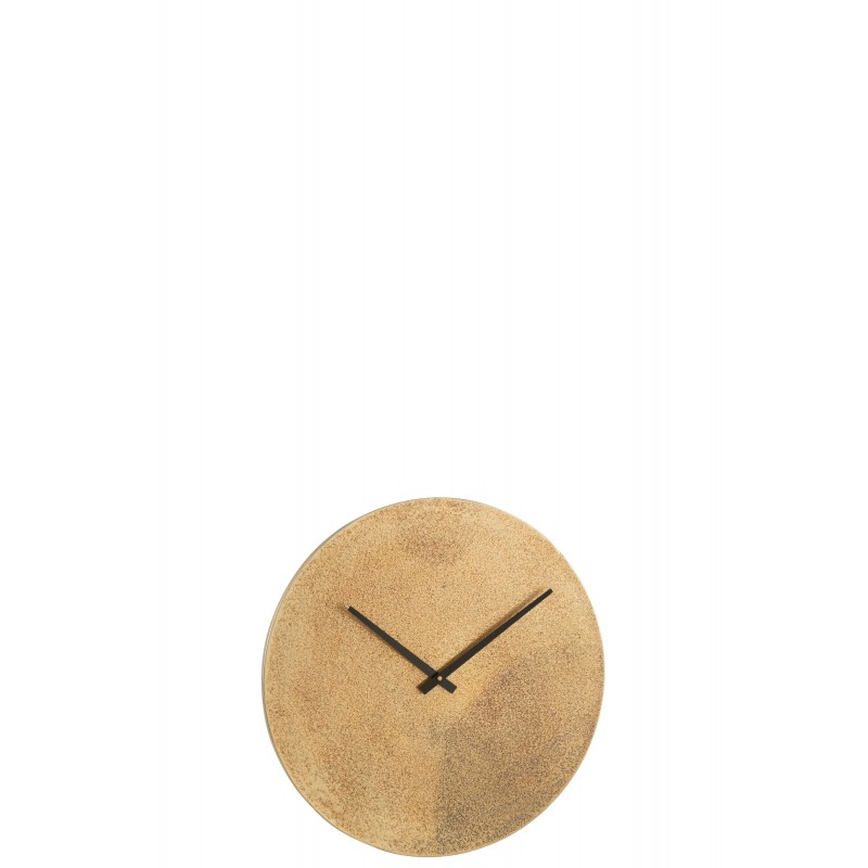 Horloge ronde en métal or 37x37x5 cm