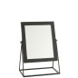 Espelho quadrado com suporte em metal preto 34x20x47cm Espelho quadrado com suporte em metal preto 34x20x47cm