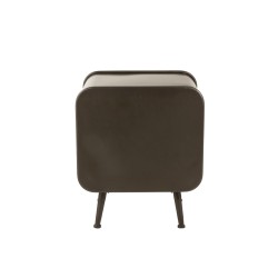 Mueble auxiliar de 1 cajón de metal y madera beige de 50x39x60 cm.