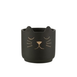 Cache-pot en céramique noir 19x19x19.5 cm